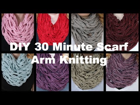 DIY 30 Minute Scarf (Arm Knitting)