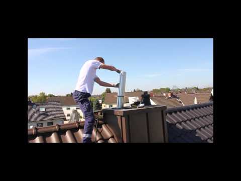 Montage einer Schornsteinverlängerung
