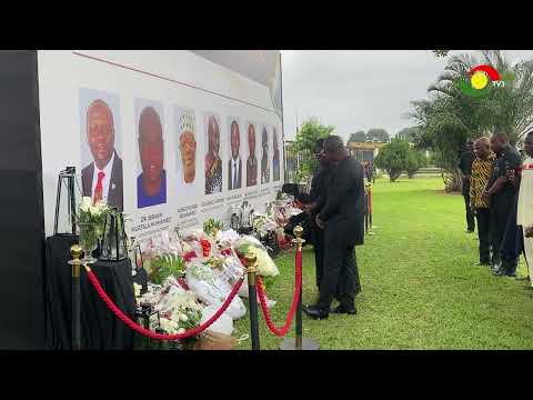 Elections Directorate team of the NDC lays wreaths in honour of late Dr. Edward Omane Boamah