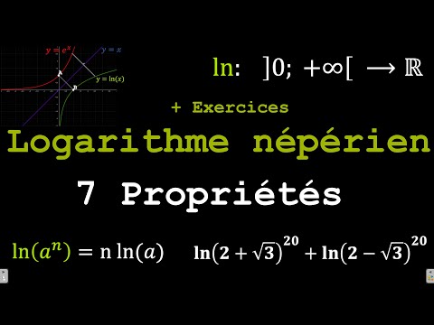 LOGARITHME NEPERIEN: Maîtriser les 7 propriétés ln - Savoir simplifier des expressions ln- Exercices
