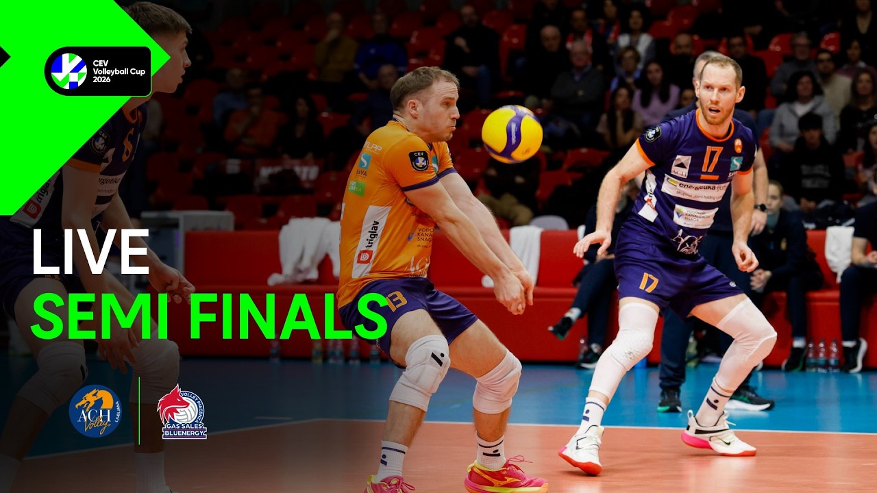 LIVE | ACH Volley LJUBLJANA vs. Gas Sales Bluenergy PIACENZA | CEV Volleyball Cup 2026 | Men
