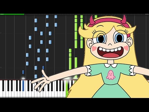 Star vs. the Forces of Evil Theme & Blood Moon Waltz [Piano Tutorial] (Synthesia) // ThePandaTooth