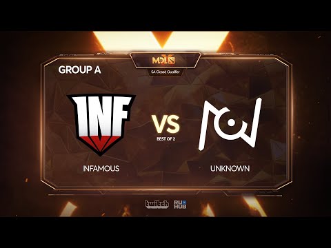 Infamous vs Unknown, MDL Chengdu Major Qualifier, bo2, game 1 [Eiritel]