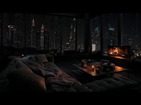 ⛈Little relaxing corner between the sound of the rain of the fire in the heart of the city
