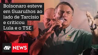 Após Bolsonaro criticar censura feita pelo TSE, apoiadores gritam ‘Jovem Pan’