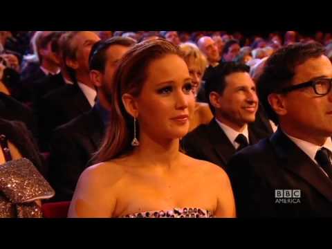 Jennifer Lawrence Kiss At BAFTA 2013 (FullHD)