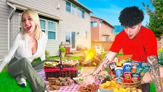 WE HAD A PICNIC DATE IN OUR BACKYARD!!