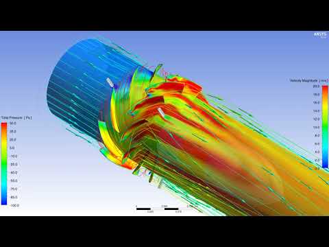 CFD-Simulation eines gegenläufigen Axialventilators
