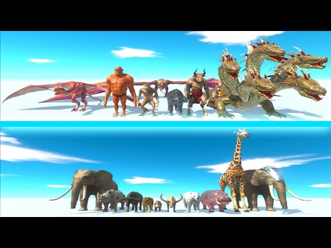 FANTASY Team vs MODERN MAMMALS Team - Animal Revolt Battle Simulator ARBS