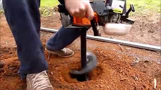 How To Use a Post Hole Digger - BAUMR AG Earthauger made EASY [HD] 2015