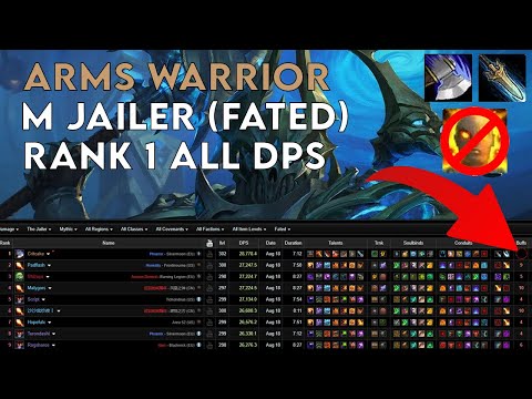 Mythic Fated Jailer - Rank 1 All DPS - Arms Warrior POV