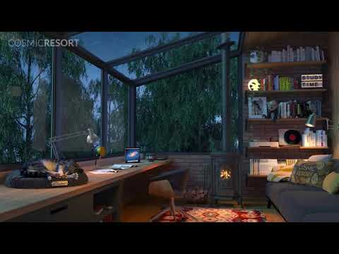 Rooftop Study Room with Rain Sounds