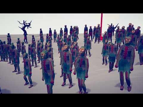 100x ZOMBIE vs 65x survived - Totally Accurate Battle Simulator | TABS