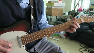 The Byrds - The Girl With No Name - Electric guitar part slowly- part 1