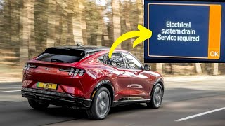 “Electrical system drain, service required” warning in Ford EVs