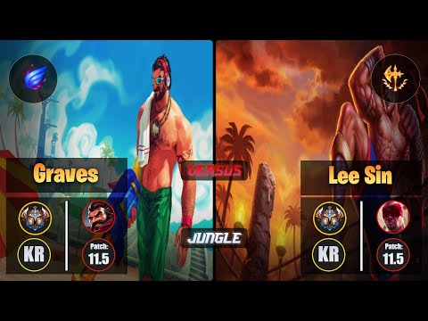 Challenger GRAVES [Phase Rush] (Jungle) VS  LEE SIN - Challenger KR Patch 11.5