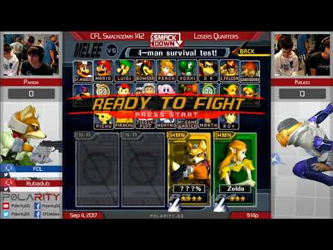 CFL Smackdown 142 Melee - Panda (Fox) vs Krudo (Sheik) - Losers Quarters