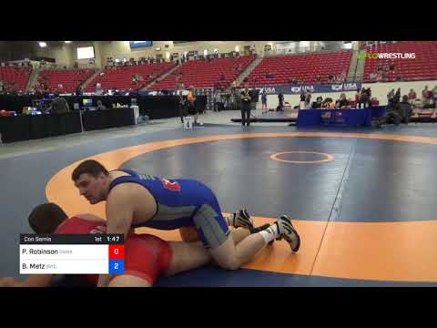 2018 Marine Corps US Open/UWW Junior Greco Roman 130 Con Semis - Paul Robinson (GAWA) Vs. Brandon
