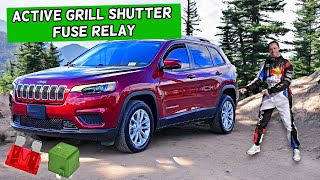 Jeep Cherokee Active Grill Shutter Fuse Relay Location Replacement 2014 2023
