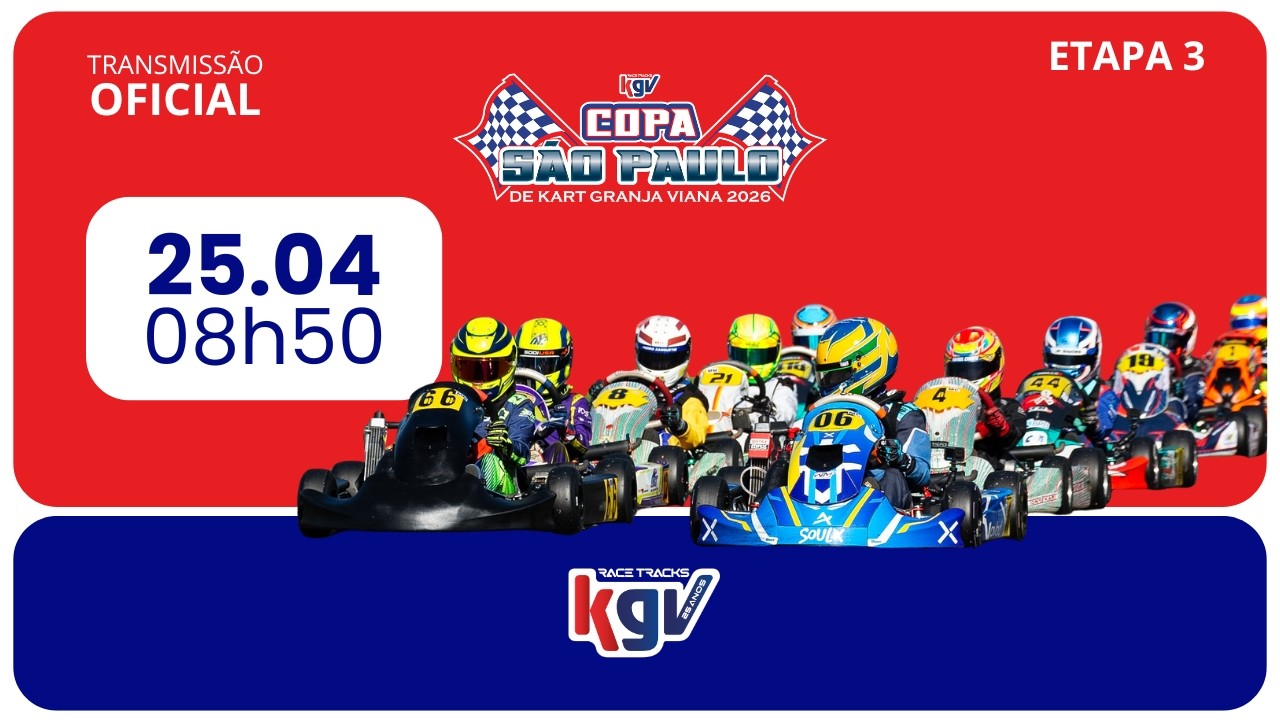 Copa São Paulo de Kart KGV - 3ª Etapa - Sábado 25/04/2026