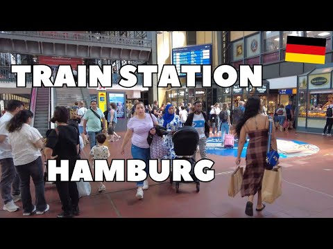 Train Station Hamburg Walking Tour 🇩🇪 - June 2023 Germany | 4K