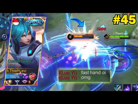 WTF DAMAGE?! | LING FASTHAND MONTAGE EPS. 45 | INSANE SPEED & SATISFYING COMBO | Mobile Legends