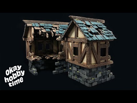 Crafting MINIATURE ruined medieval buildings | Tabletop Terrain for D&D and more