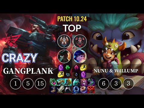 RW Crazy Gangplank vs Nunu & Willump Top - KR Patch 10.24