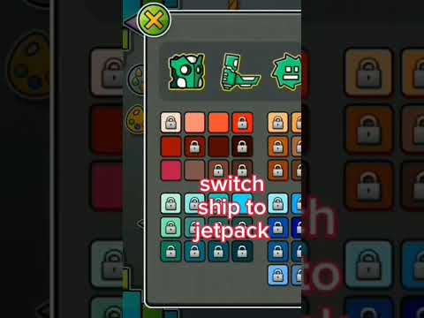 cool secret in geometry dash. Change ship to jetpack in color menu. #secret#geodASH