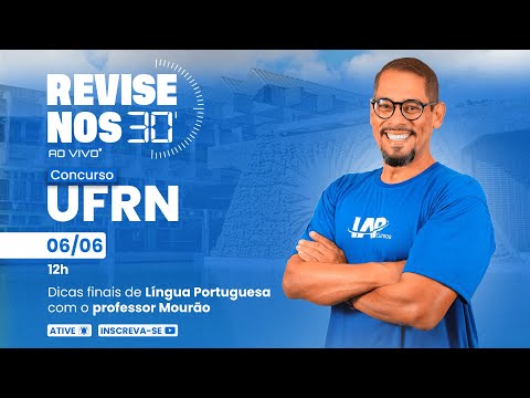 Banner de capa do material gratuito Revise nos 30 - Língua Portuguesa prof. Mourão
