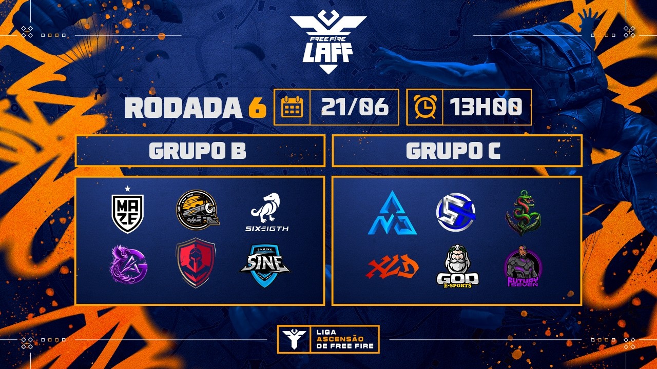 🚨 LAFF | SÉRIE B 🏆 RODADA 06 - GRUPOS B e C | FREE FIRE AO VIVO🚨 #freefire