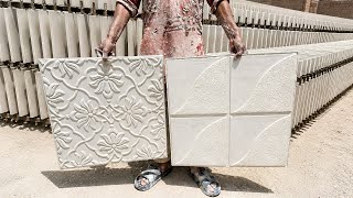 How Gypsum Ceiling Tiles Are Made in Mass Production | Satisfying Factory Process