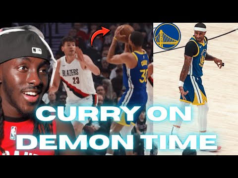 Curry NOT PLAYING FAIR.. Warriors Vs. Blazers Highlights Reaction