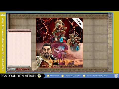FGA Presents: Way of the Ascendant Dragon Monk PC build using Fantasy Grounds Unity