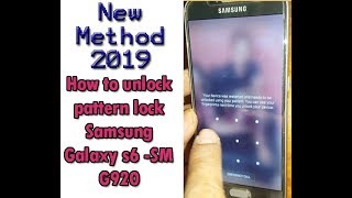 How to unlock pattern lock Samsung Galaxy s6-SMG920/s6 forgot password /Reset Passcode