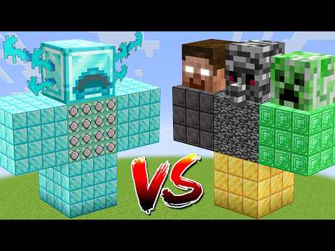 DIAMOND MUTANT WARDEN vs All Minecraft Bosses - Minecraft Mob Battle