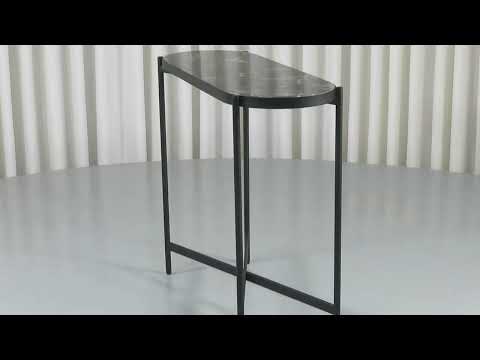 Wandtafel Abee zwarte marmeren look/zwart