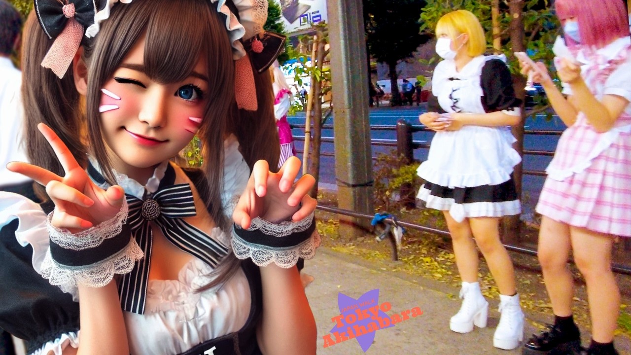 Tokyo Akihabara 🐶 Cosplay Town 💖 4K Nonstop 1 Hour