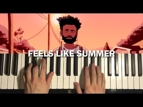 HOW TO PLAY - Childish Gambino - Feels Like Summer (Piano Tutorial Lesson)