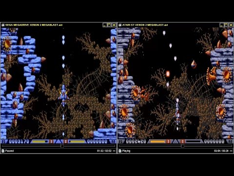LETS HEAR AND SEE XENON 2 IN SEGA MEGADRIVE AND ATARI ST COMPARE COMPARE STE
