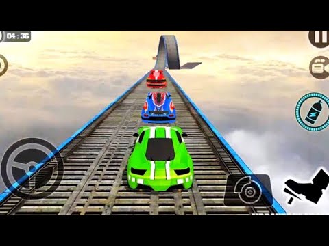 Impossible Stunt Car Tracks 3D: Green, Blue & Red Cars Driving - Android GamePlay