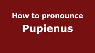 How to pronounce Pupienus