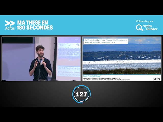 Ma thèse en 180 secondes 2023: David Paquette-Bélanger, prix du Jury