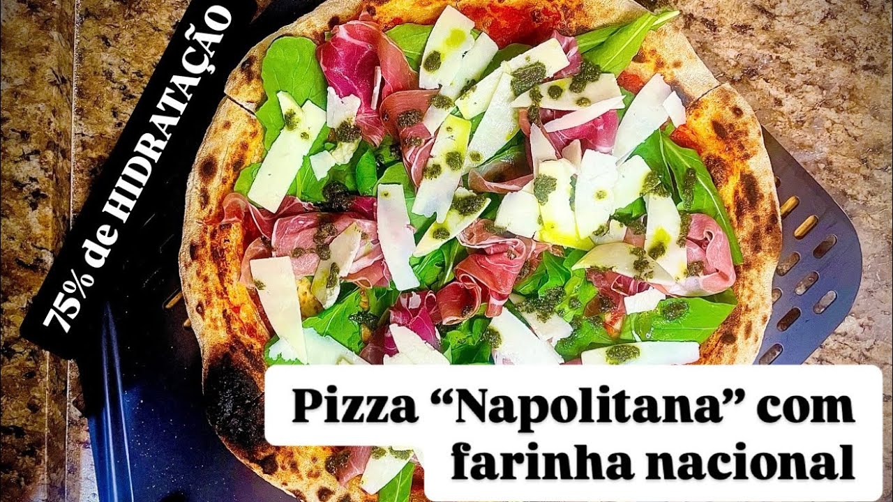 Pizza “Napolitana” com farinha Nacional Alma Italiana - Venturelli! 75% de hidratação! #pizza