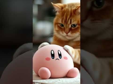 When Kirby Becomes Cat Bread 😂🥐 #funnyanimals