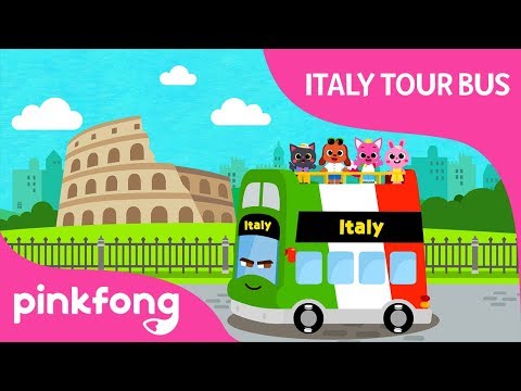 Italy Tour Bus | Ciao Italia! | Bus Songs | Wheels on the Bus | Pinkfong Songs for Children