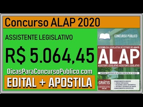 Edital Concurso Público ALAP 2020 - Apostila Especifica Para ASSISTENTE LEGISLATIVO