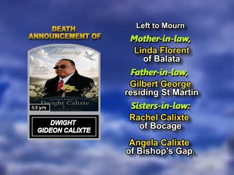 Dwight Gideon Calixte Long Obituary