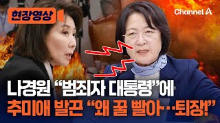 [현장영상] 추미애 ”왜 꿀빨았냐!…나경원 퇴장하라!” 법사위 발칵 고성 [현장영상] / 채널A