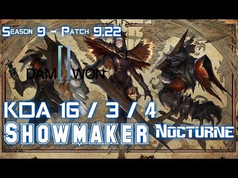 DWG Showmaker NOCTURNE vs TALON Mid - Patch 9.22 KR Ranked